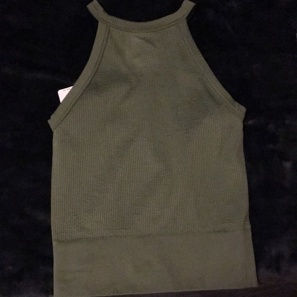 Green tight halter top - Picture 2 of 2